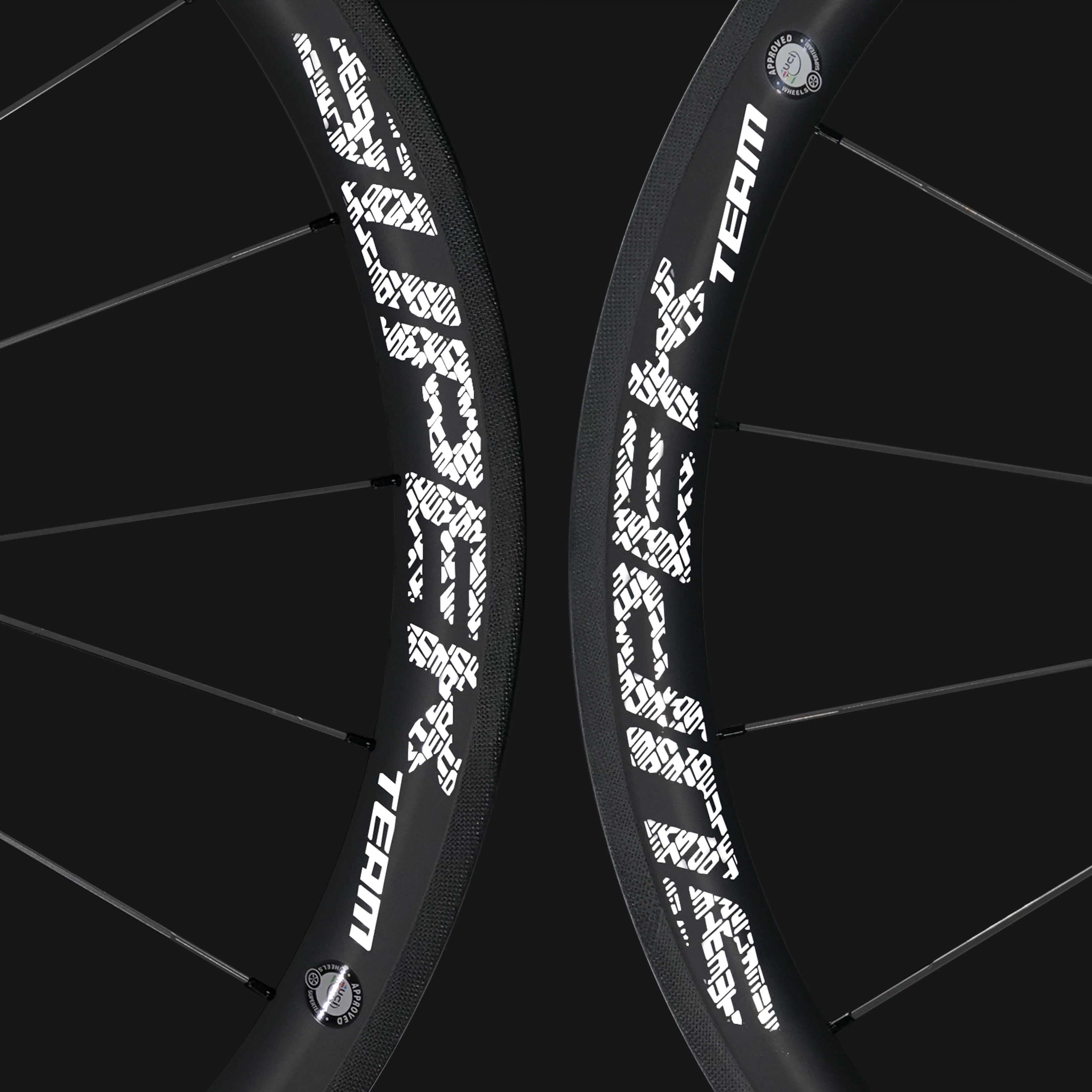 Classic PRO R25-38 Carbon Wheelset RIM Brake White Decals - Image 7