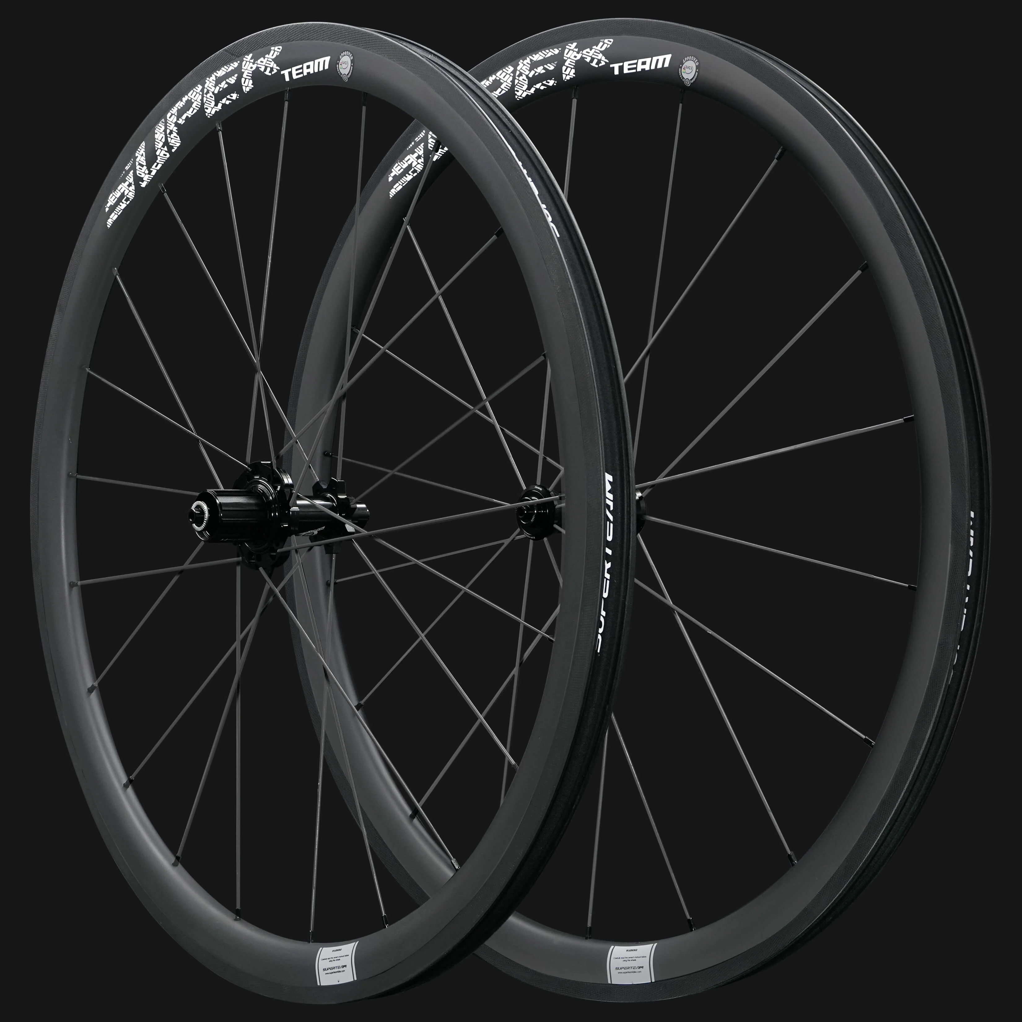 Classic PRO R25-38 Carbon Wheelset RIM Brake White Decals - Image 8