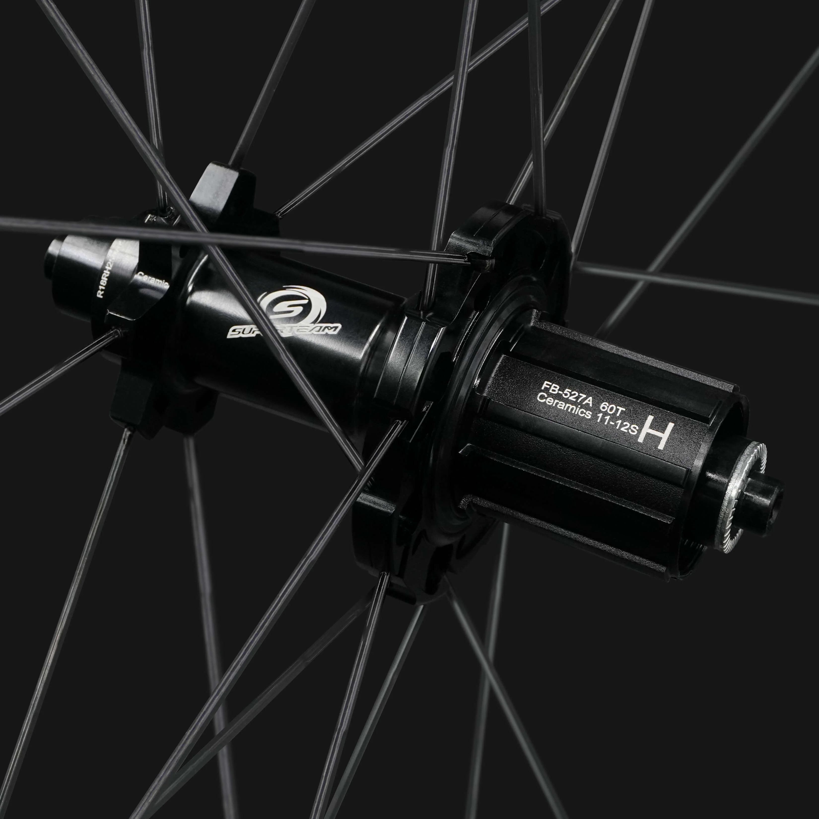 Classic PRO R25-38 Carbon Wheelset RIM Brake Black Decals - Image 4