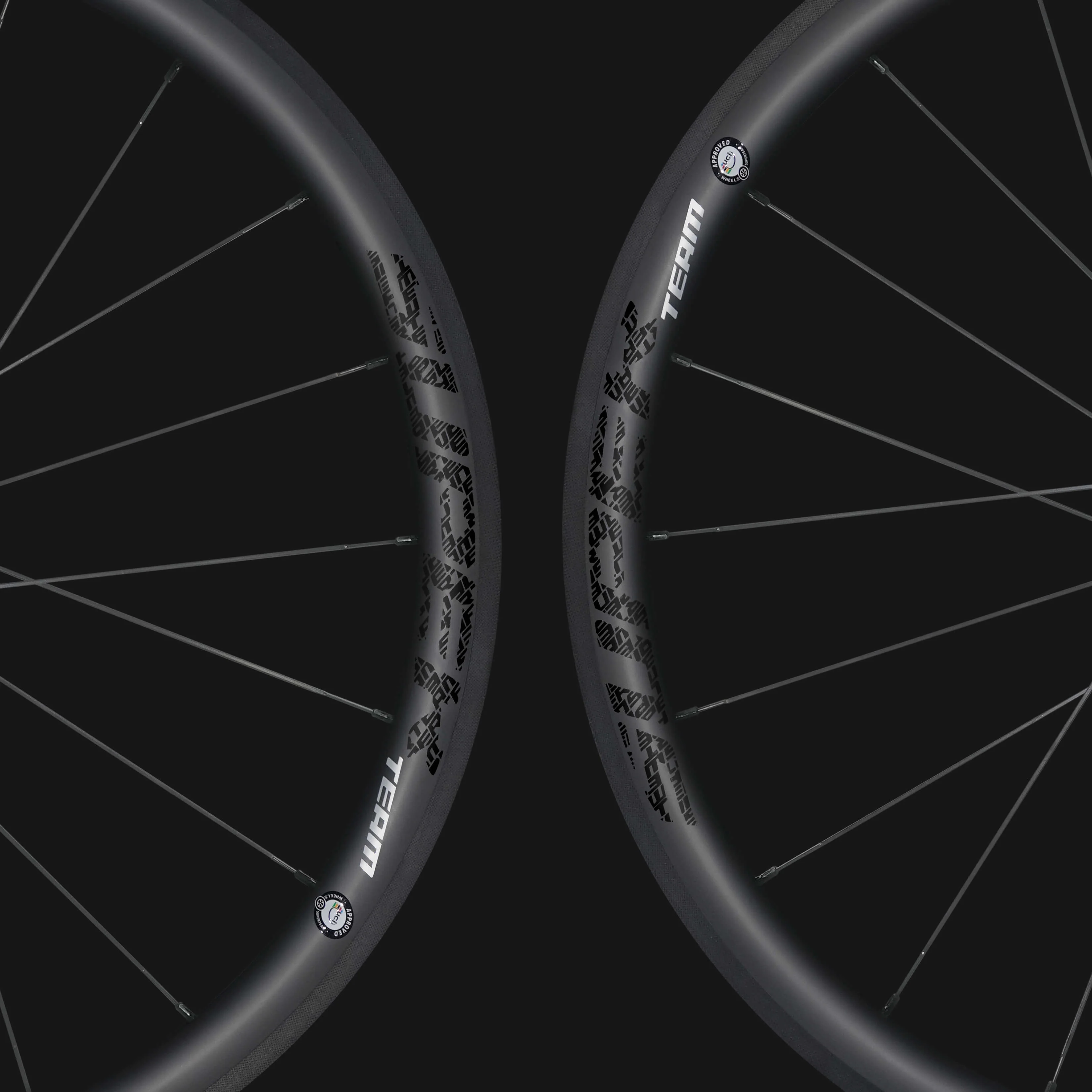 Classic PRO R25-38 Carbon Wheelset RIM Brake Black Decals - Image 8