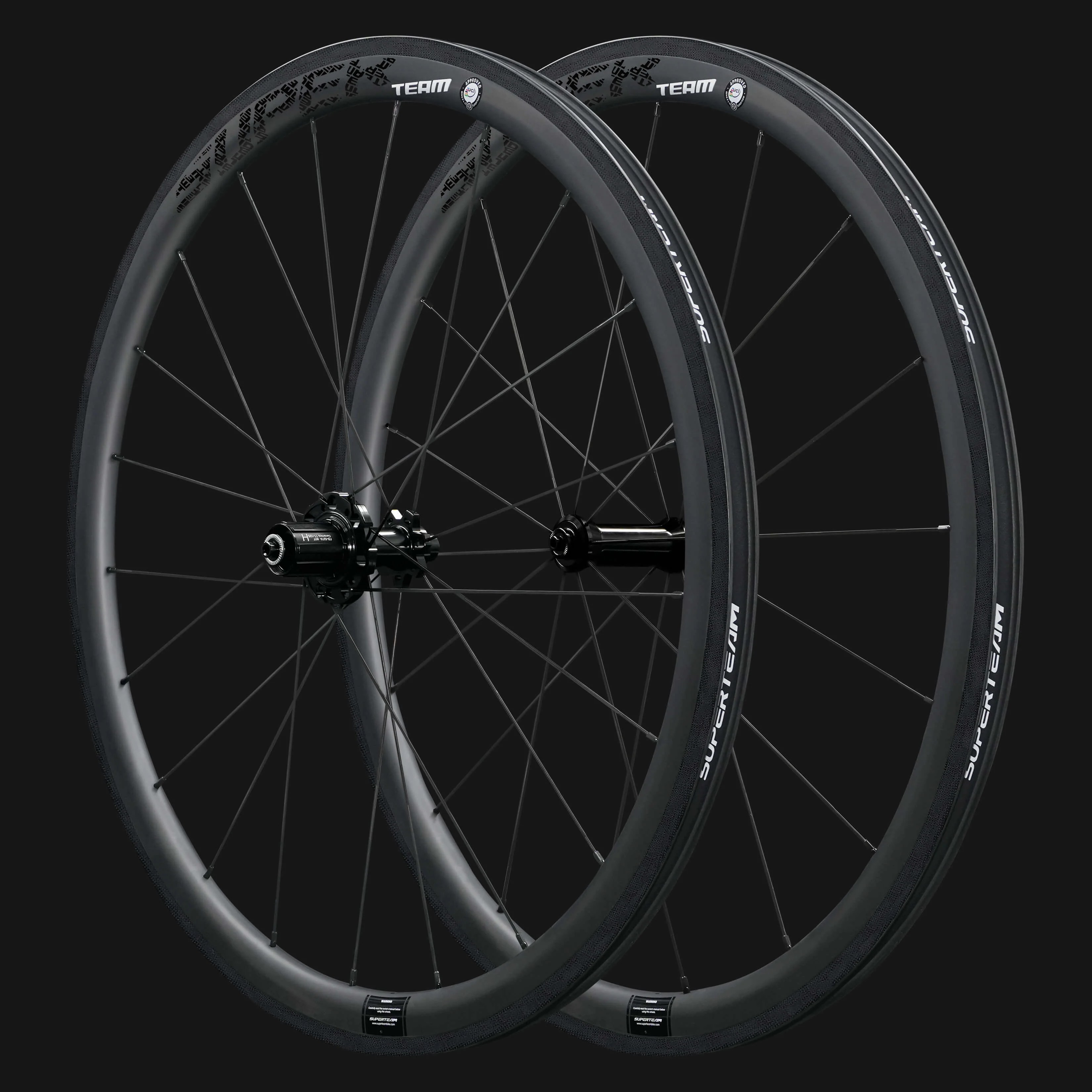 Classic PRO R25-38 Carbon Wheelset RIM Brake Black Decals - Image 9