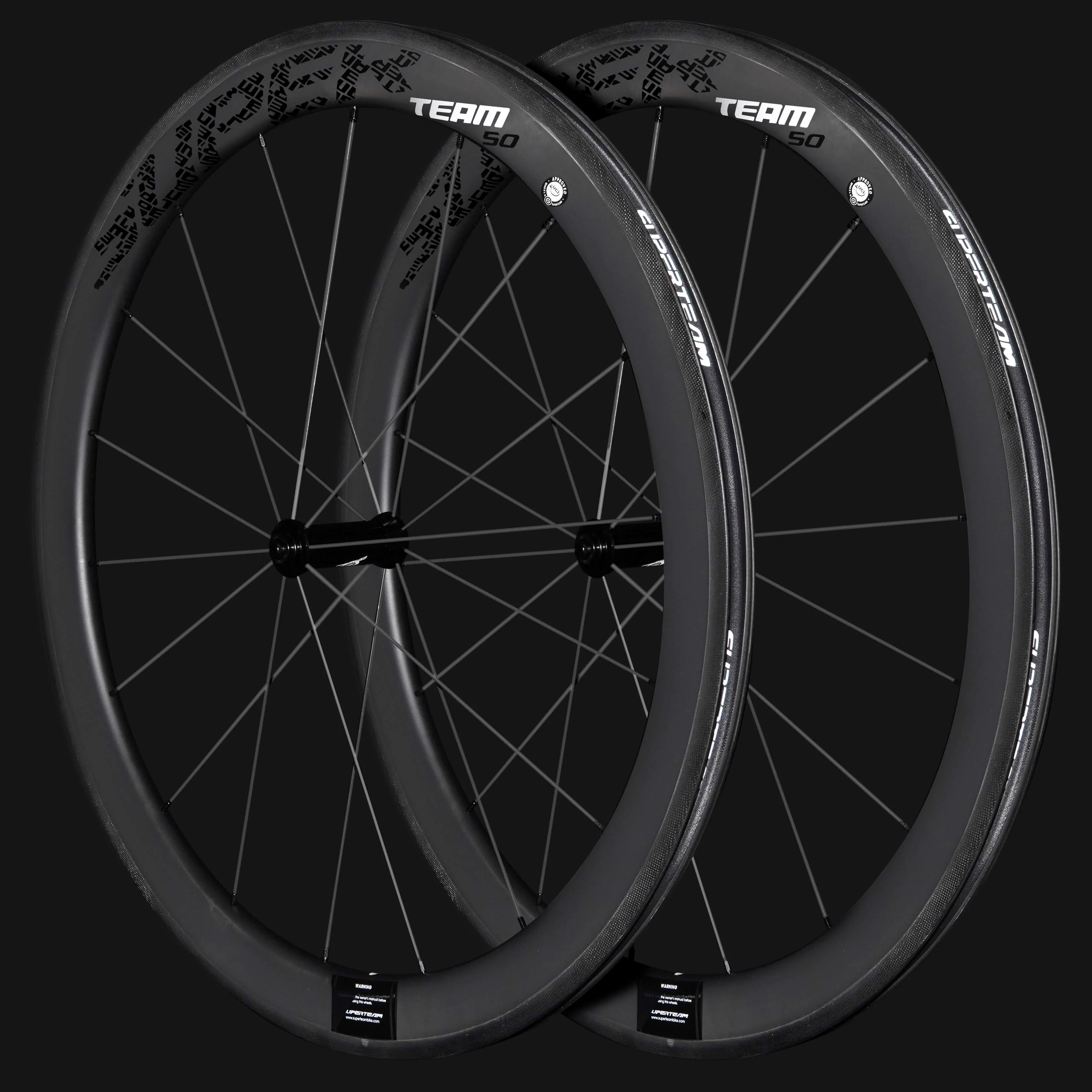 Classic PRO R25-50 Carbon Wheelset RIM Brake Black Decals - Image 8