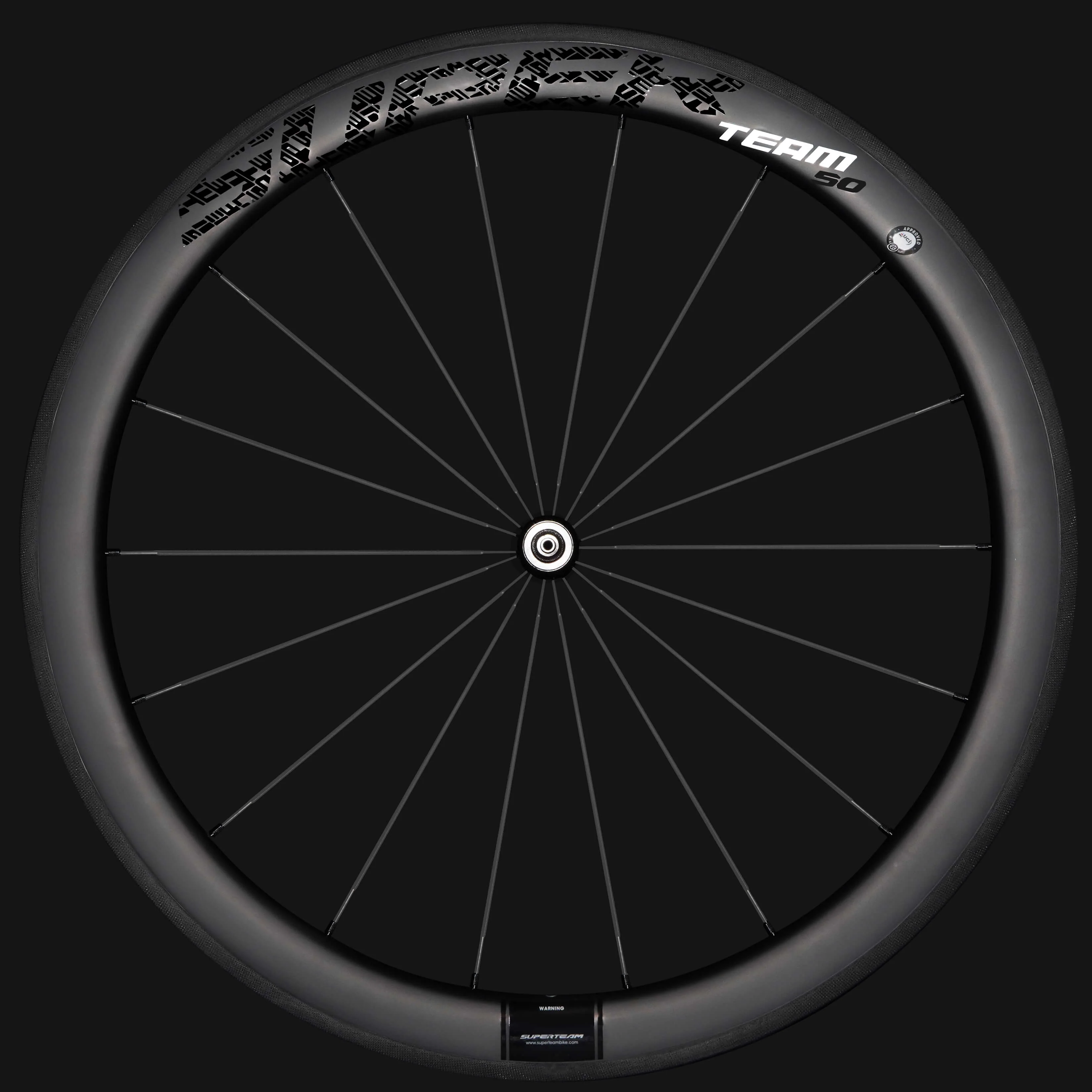 Classic PRO R25-50 Carbon Wheelset RIM Brake Black Decals - Image 9