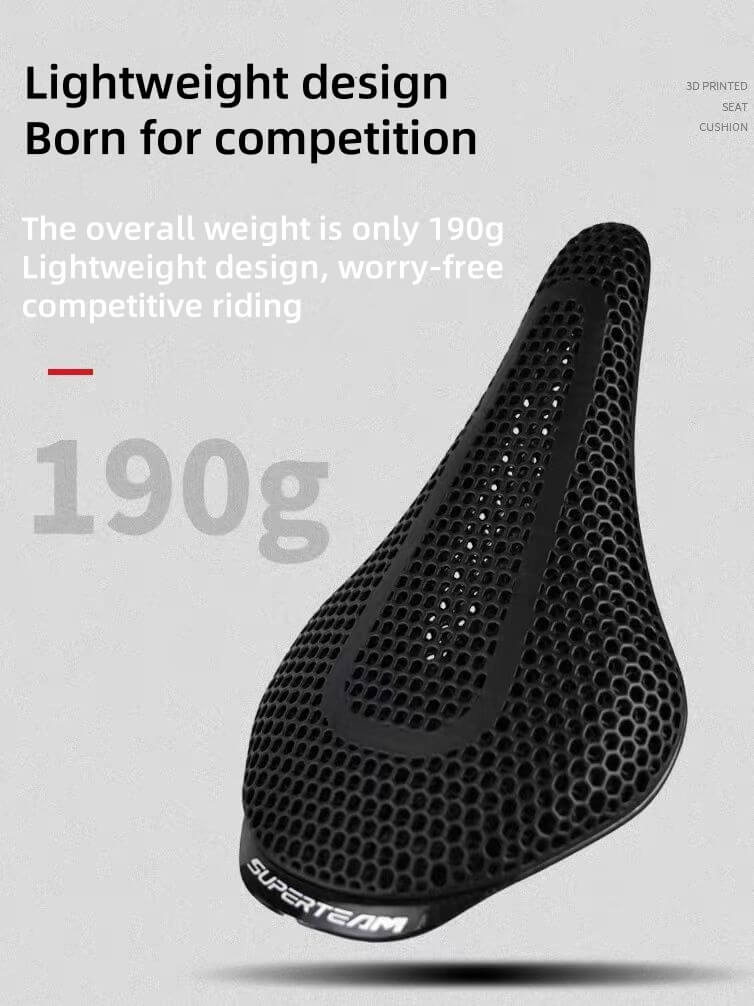 Superteam Air Max Full Carbon Fiber 3D Printing Medium Short-Nosed Bike Saddle - Image 2