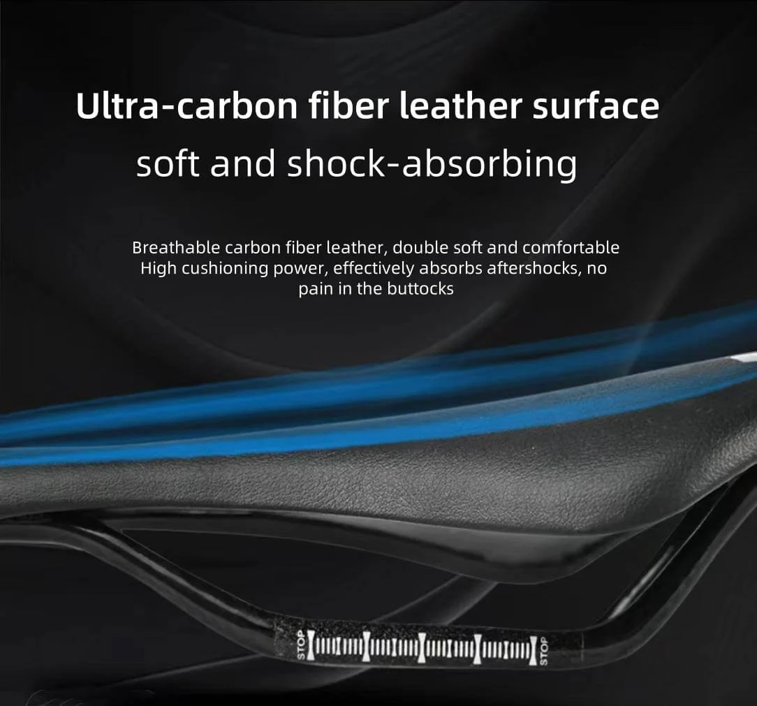 Superteam Full Carbon Short Nosed Bike Saddle - Image 2