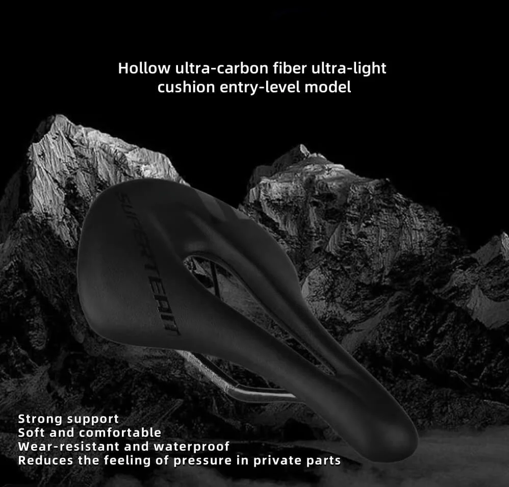 Superteam Full Carbon Short Nosed Bike Saddle - Image 4